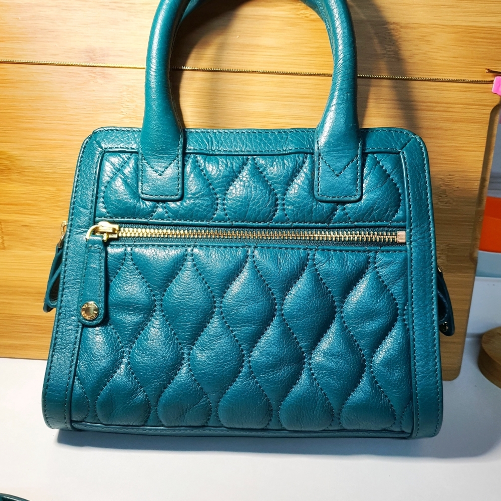 COPY - Vera Bradley Leather Natalie Quilted Dark Teal Crossbody Bag - Picture 2 of 5